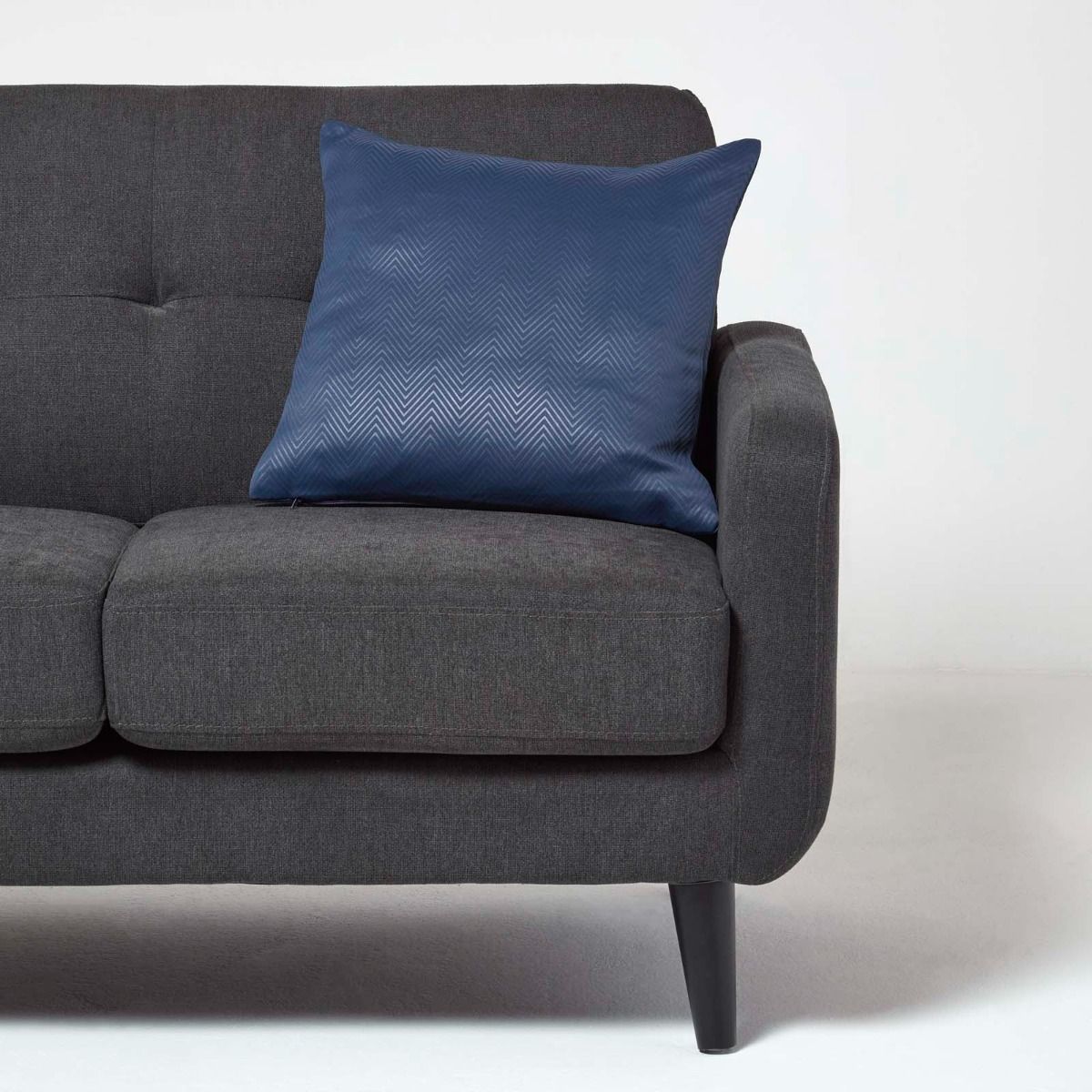 Herringbone Chevron Cushion Cover | 45cm x 45cm | Navy Blue