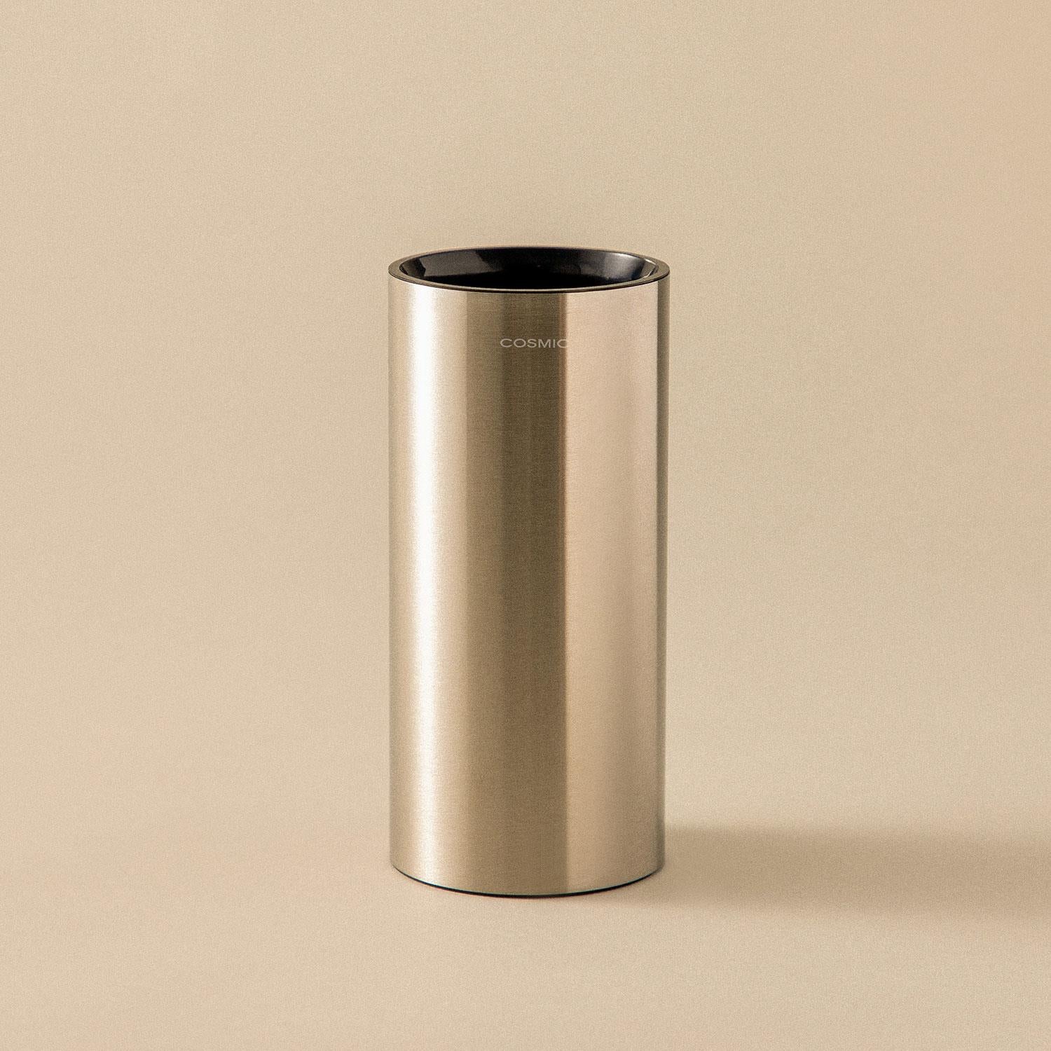 Free Standing Brush Holder Glossy Stainless Steel Logic