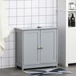Under-sink Storage Cabinet Adjustable Shelf Drain Hole | One Size | Gray