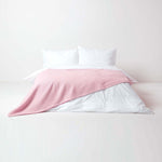 Organic Cotton Waffle Blanket/ Throw | 280cm x 230cm | Pink