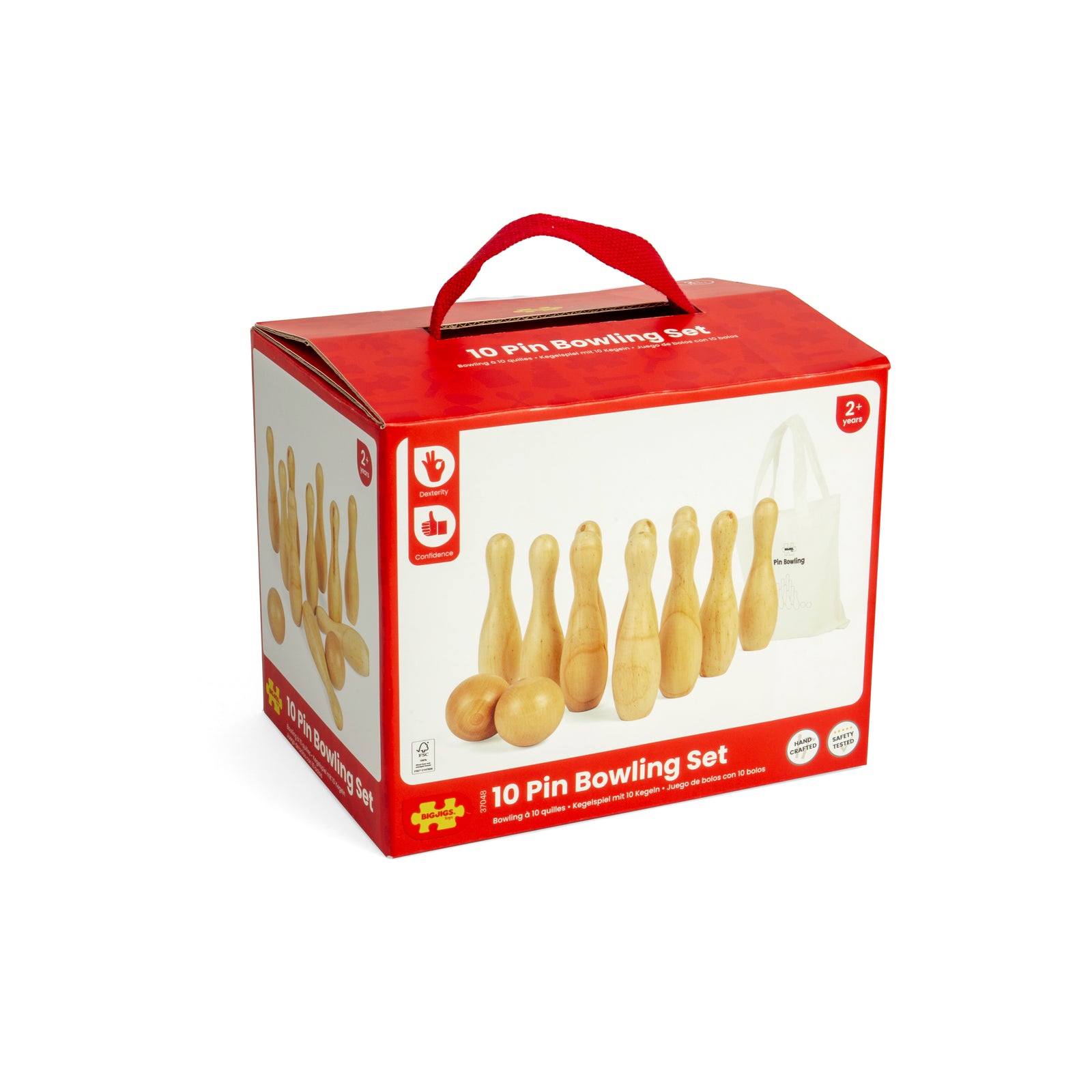 Wooden 10 Pin Bowling Set For Kids