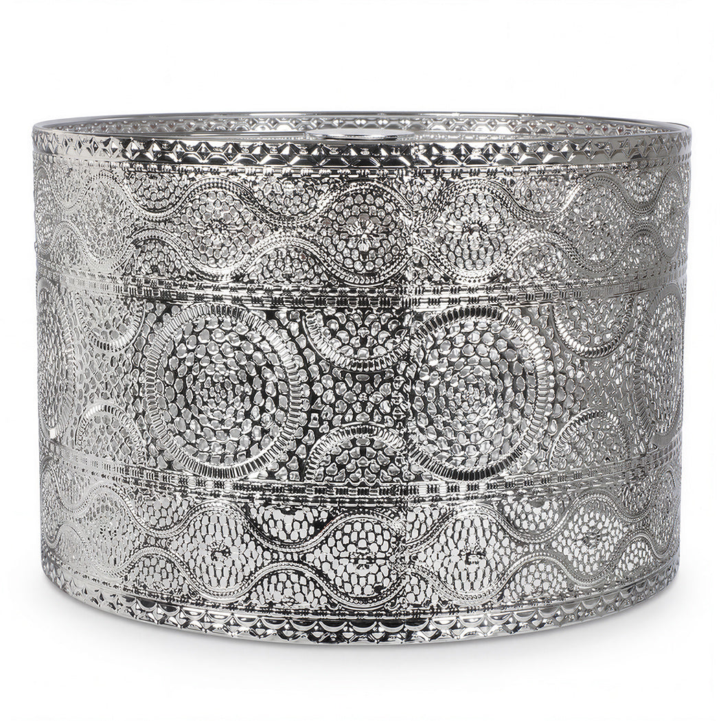 Emitto Ceiling Light Shade Moroccan Style Silver Chrome Pendant Shade Lamp Decor