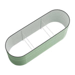240×80×80cm Oval-shaped Galvanized Steel Raised Garden Bed
