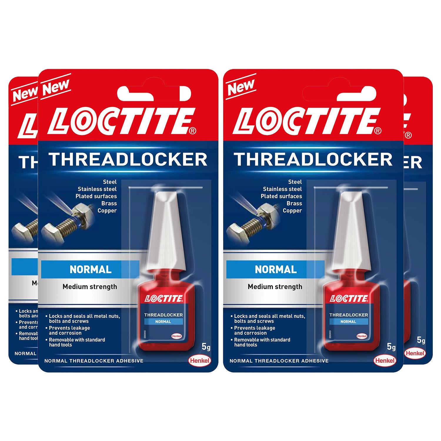 Medium Strength Easy To Use Threadlocker Transparent Adhesive 5g | Set-of-4