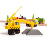Construction Site Vehicle Set for Wooden Train Sets