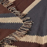 Cotton Union Jack Flag Throw | 150cm x 200cm | Cream & Brown