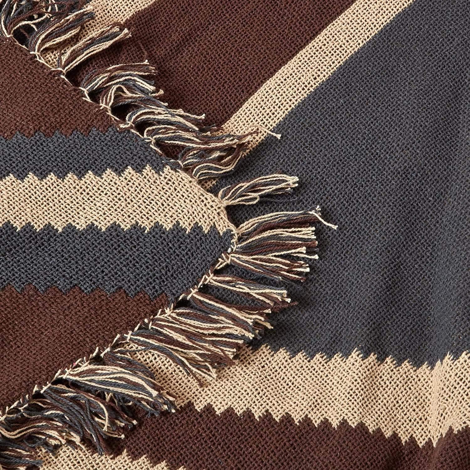 Cotton Union Jack Flag Throw | 150cm x 200cm | Cream & Brown
