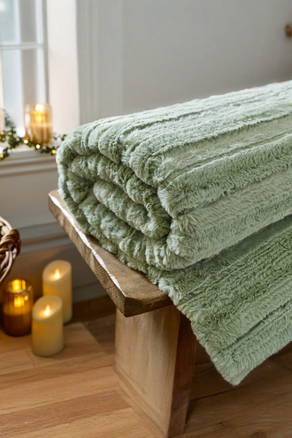Chatsworth Faux Fur Luxury Throw 130x170cm – Ultra Soft & Stylish Blanket | 130cm x 170cm | Green
