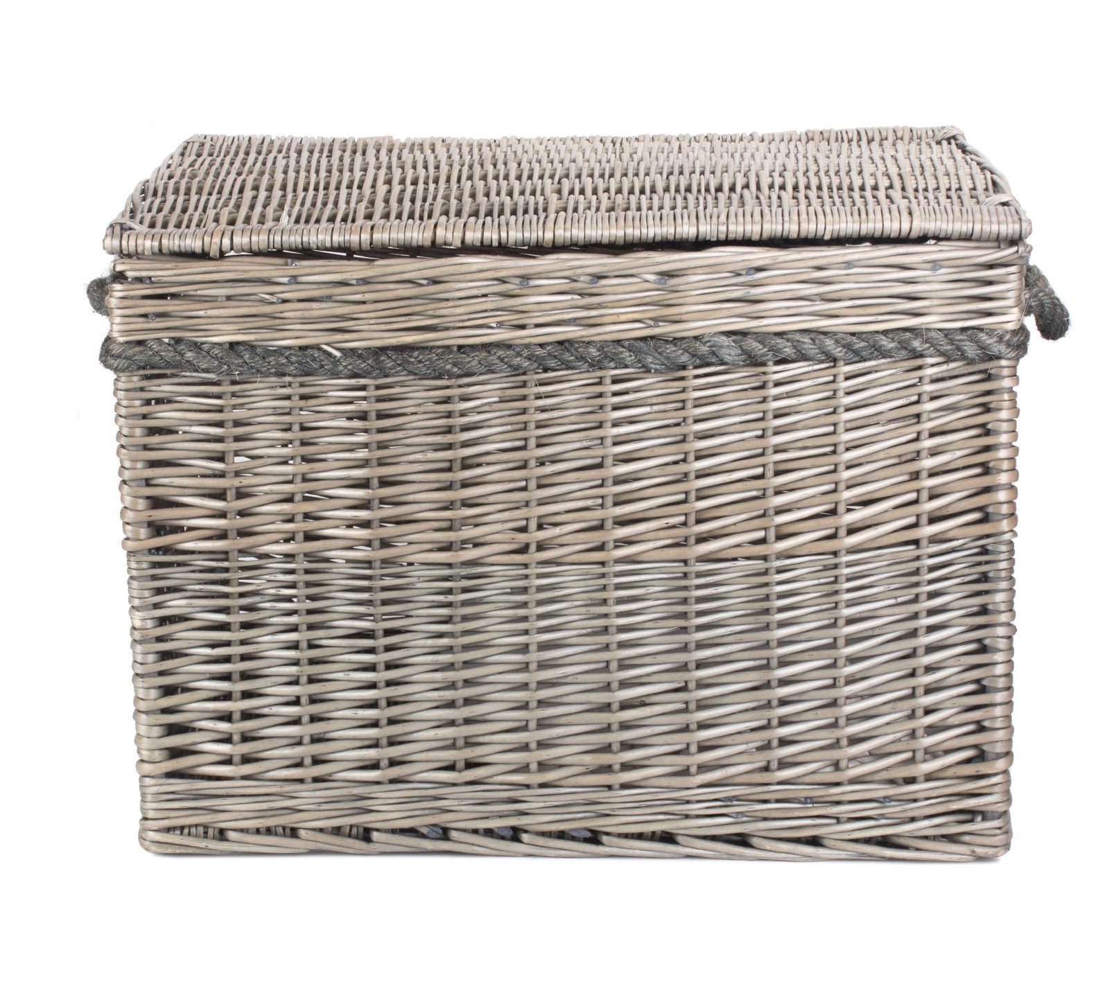 Wicker 58cm Unlined Antique Wash Storage Basket