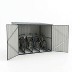 Outdoor Metal Garden Bike Storage Shed Bicycle Storage For Up To 4 Bikes