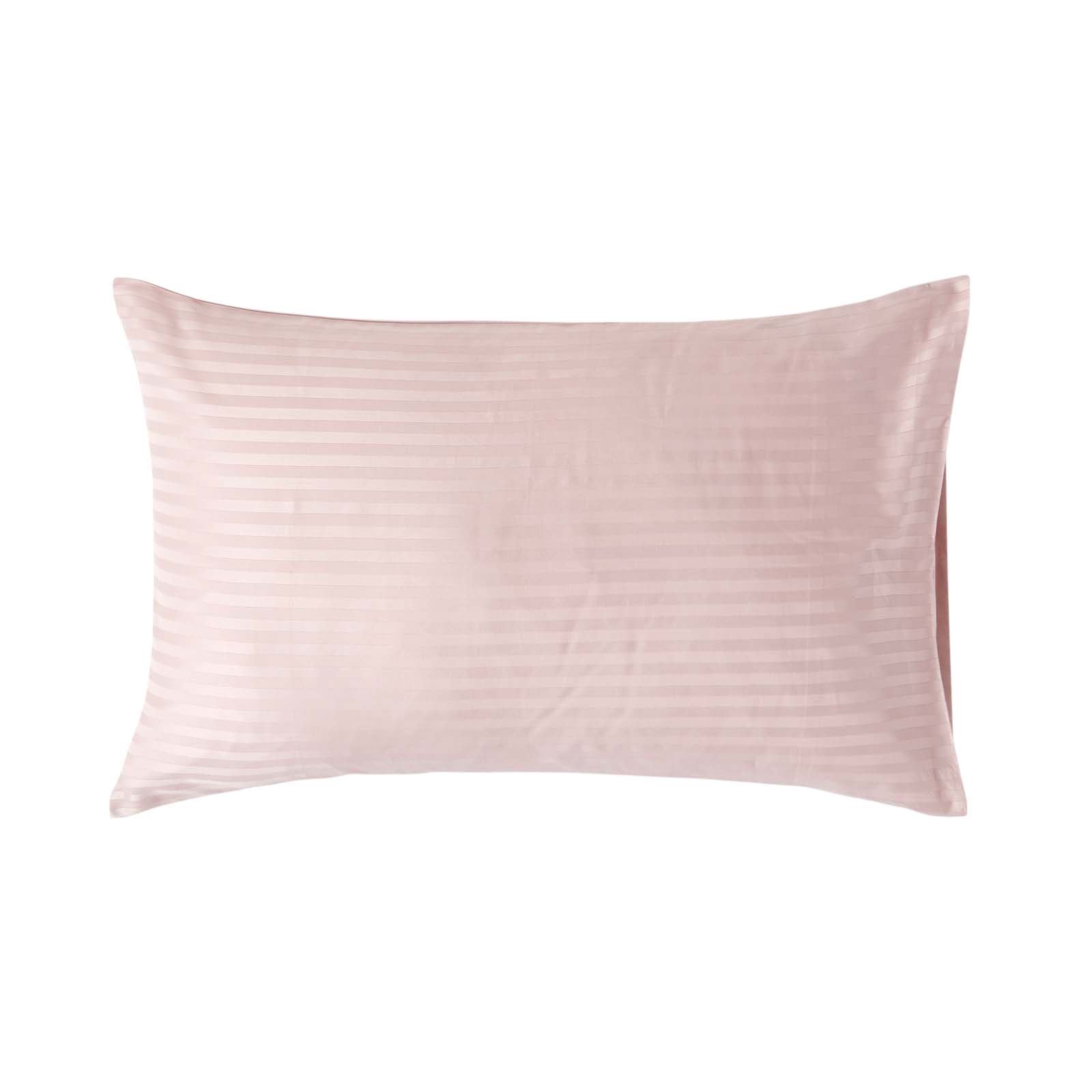 Egyptian Cotton Satin Stripe Housewife Pillowcase 330 Tc | 48 x 74cm | Dusky Pink