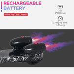 Child 3-wheel Scooter Light Music Water Spray Rechargeable 3-6 Yrs | Black