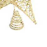 Decorative Star Sequins Christmas Tree Topper With Led Lights | Gold