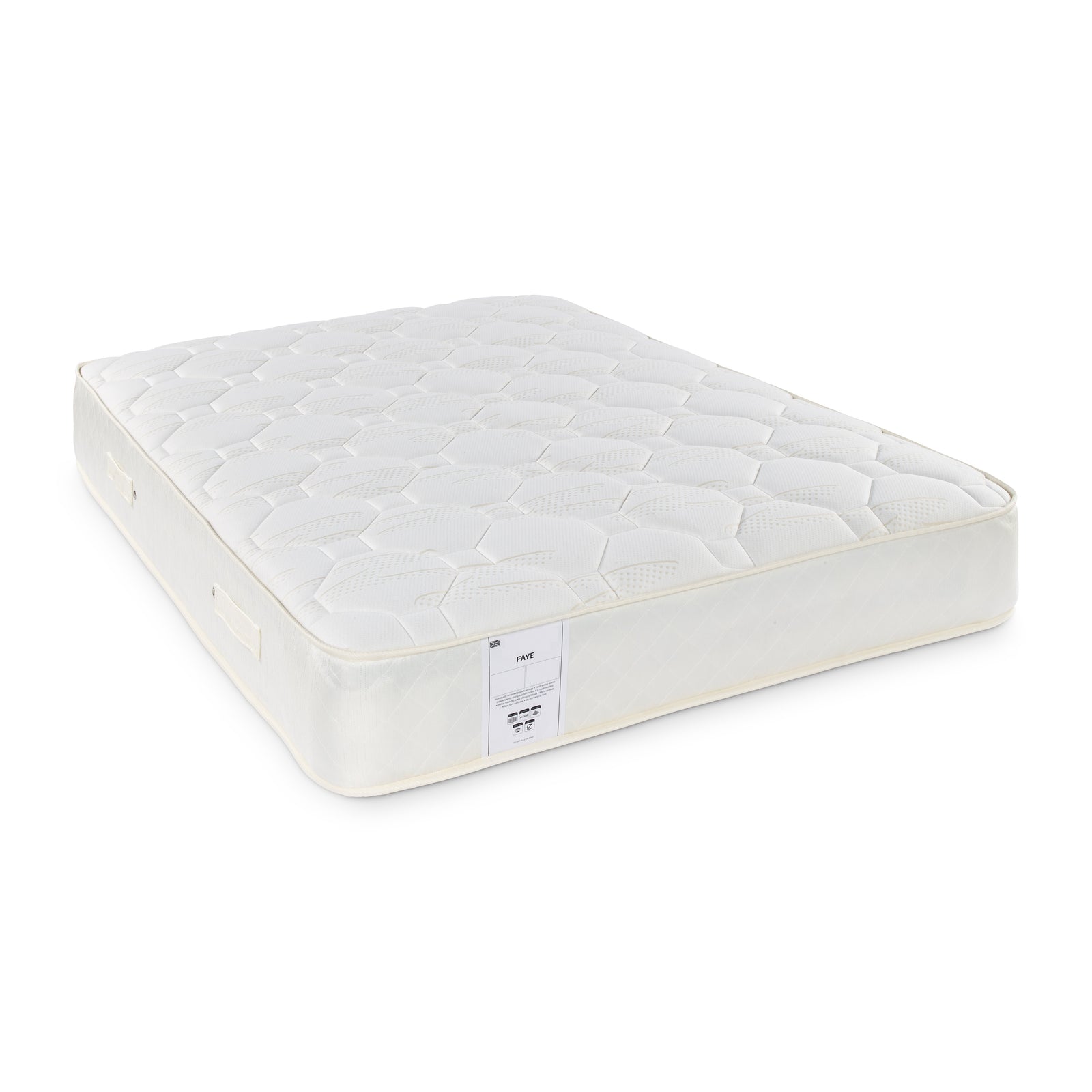 Faye 1000 Pocket Sprung Quilted Mattress | Super King | White