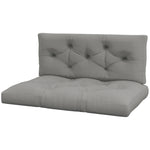 2 Seater Seat Cushions Water Repellent With Back Cushion | Light Slate Gray