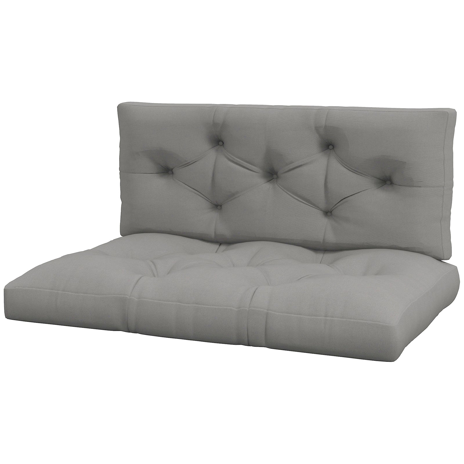 2 Seater Seat Cushions Water Repellent With Back Cushion | Light Slate Gray