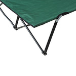 Double Camping Folding Cot Outdoor Portable Sleeping Bed | Green
