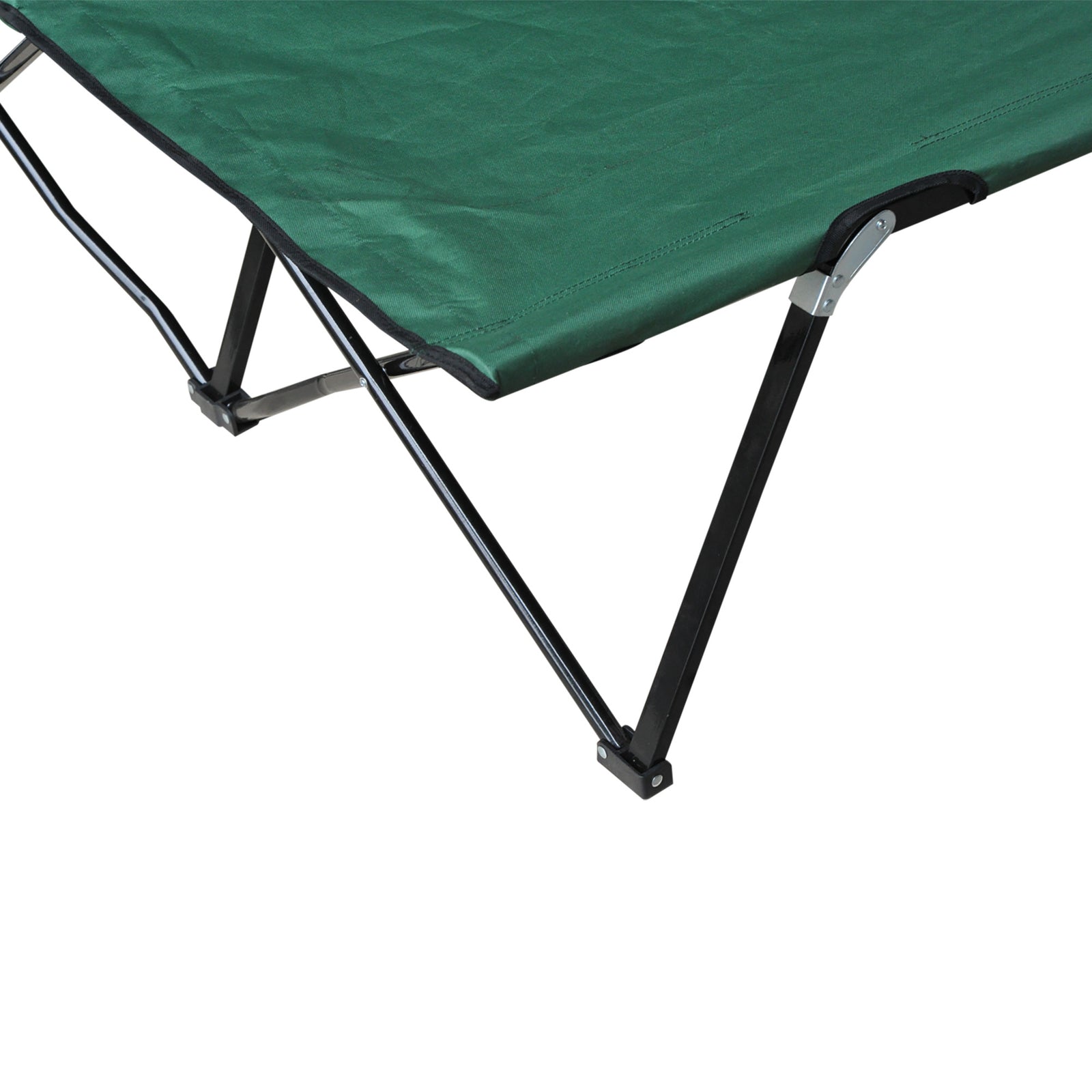 Double Camping Folding Cot Outdoor Portable Sleeping Bed | Green