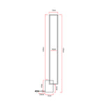 Breeins Metal Rectangular Led Floor Lamp With Black Base