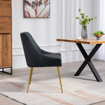 Set Of 2 Lograto Fabric Dining Chairs | Black