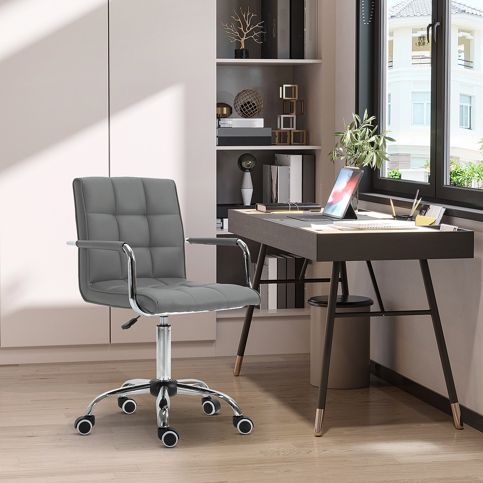 Mid Back Pu Office Chair Swivel