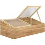Wood Cold Frame Greenhouse Outdoor Natural