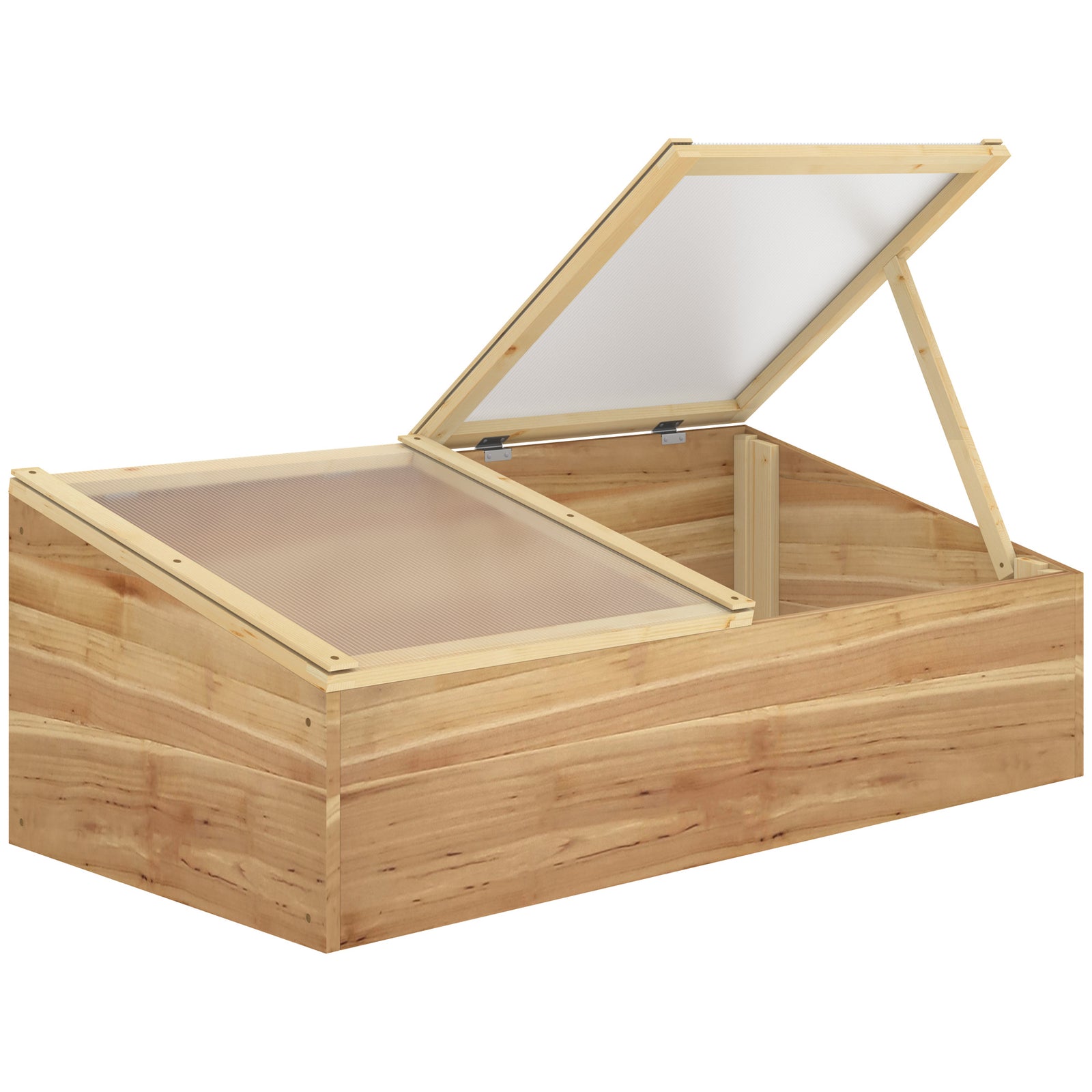 Wood Cold Frame Greenhouse Outdoor Natural