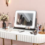 Dimmable Lighted Makeup Mirror With Magnifier, Usb Port