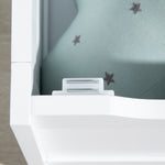 2 In 1 Wooden Kids Storage Bench, Toy Box W/ Safety Rod - Grey