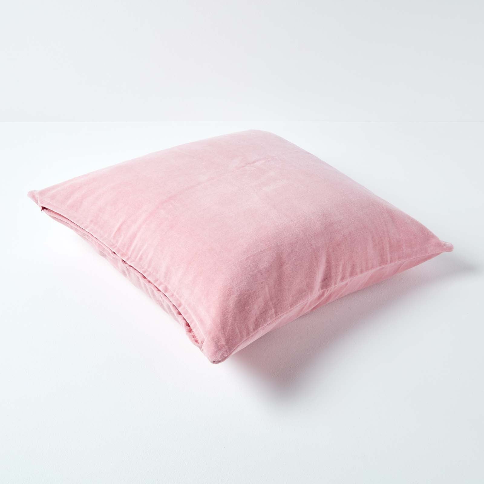 Luxury Cotton Velvet Cushion Cover | 40cm x 40cm | Pink