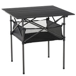 Aluminum Camping Table Folding Table Picnic Table W/mesh Bag | Black