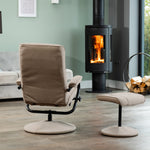 Ripley Swivel Recliner And Footstool | Cappuccino