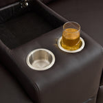 Hudson 2 Seat Rocker Recliner Sofa With Centre Console | Brown
