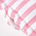 Cotton Thick Striped Floor Cushion | 40cm x 40cm | Pink