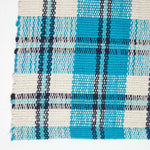 Wilson Handwoven Blue, Yellow And Brown Tartan 100% Cotton Rug | 120cm x 80cm | Blue