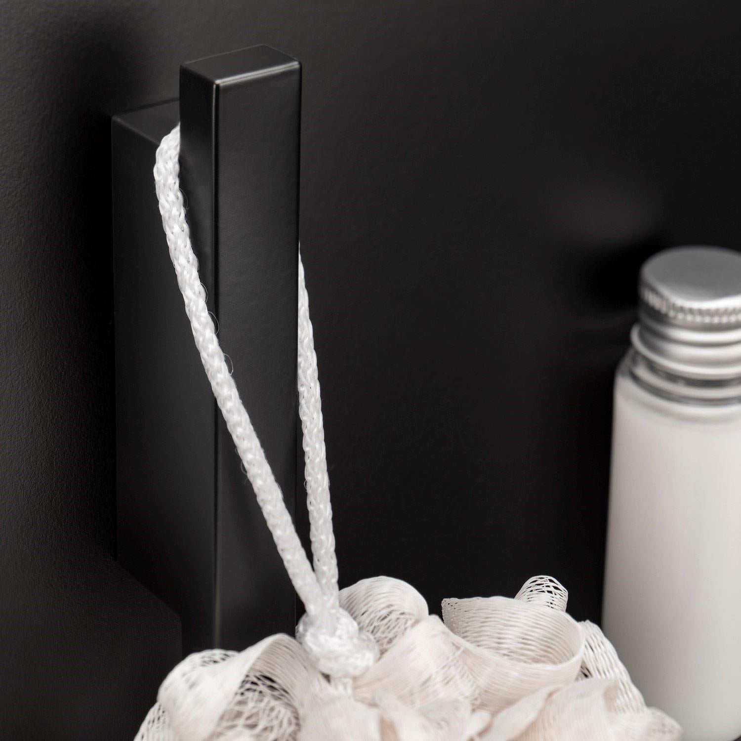 Towel Hook, Robe Hook, Coat Hook, The Grid Collection | Matte Black