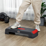 3-height Adjustable Aerobic Step, Grey/red