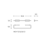 Towel Rail, 30cm, Screw-in Or Self-adhesive, Matt Black, Next Collection
