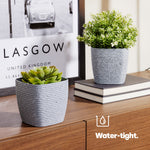 12cm Plant Pots Set Of 3 - Sandstone Grey