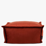 Vita Velvet Footstool Bean Bag Pouffe | Orange