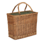 Green Tweed Rectangular Cooler Wicker Basket