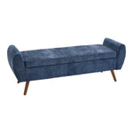 Modern Upholstered Storage Bench | Blue