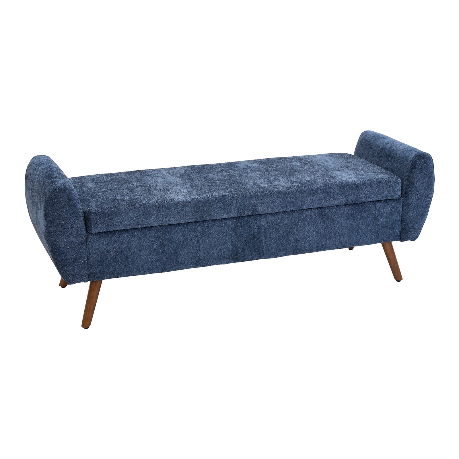 Modern Upholstered Storage Bench | Blue