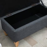 Linen Storage Ottoman, Toy Box, Bed End | Dark Gray