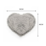 Heart Shaped Super Soft Shaggy Area Rug Grey