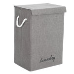 Foldable Home Laundry Baskets Laundry Hamper With Lid And Rope Handles