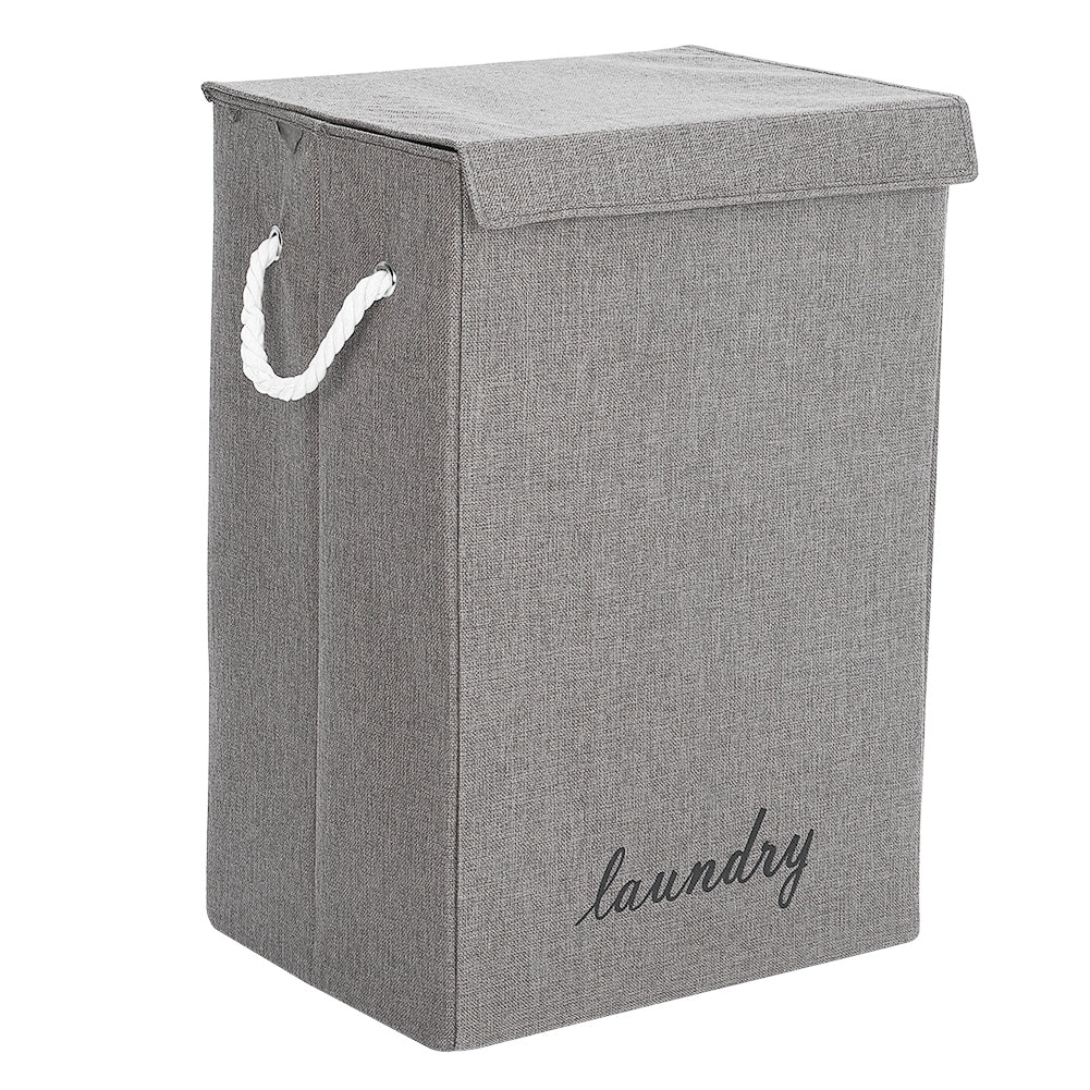 Foldable Home Laundry Baskets Laundry Hamper With Lid And Rope Handles