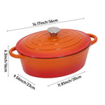 4.6l Enamelled Cast Iron Dutch Oven Pot For Bread Baking | Orange