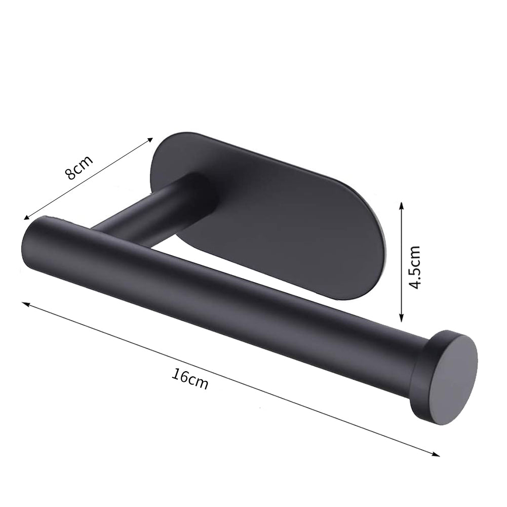 Modern Wall Mounted Stainless Steel Toilet Paper Roll Holder For Bathroom | Black
