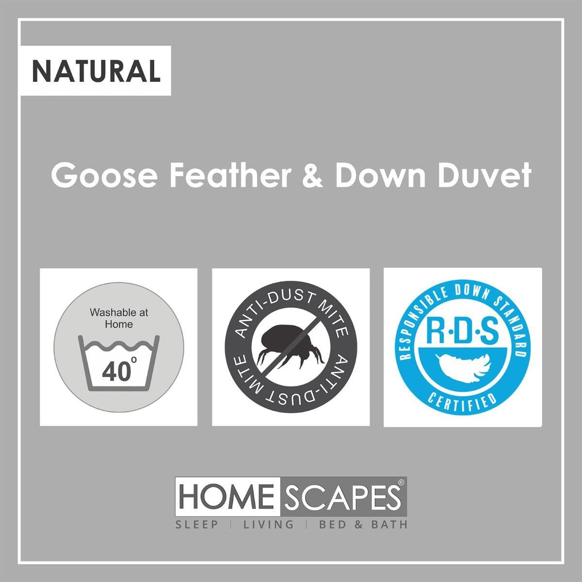 Kids 4.5 Tog Goose Feather & Down Duvet
